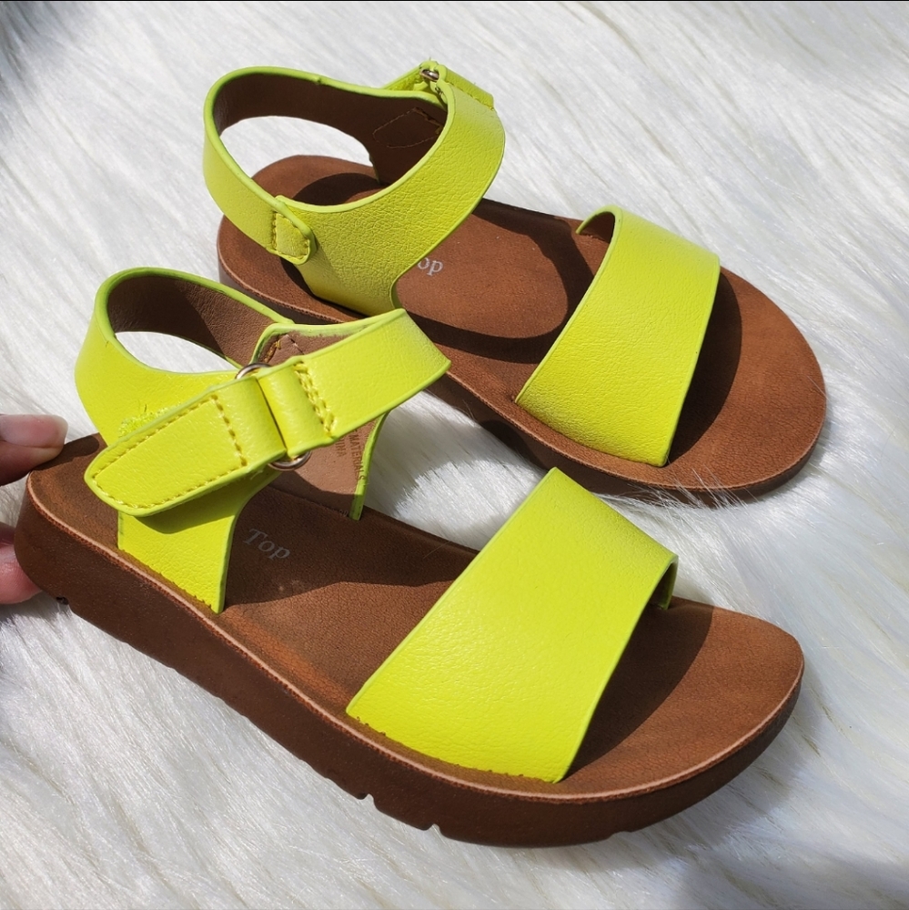 Toddler Neon Yellow Sandals